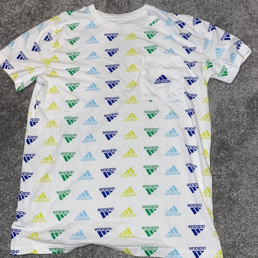 White Adidas T shirt